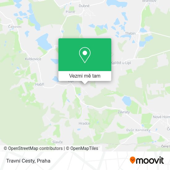 Travní Cesty mapa