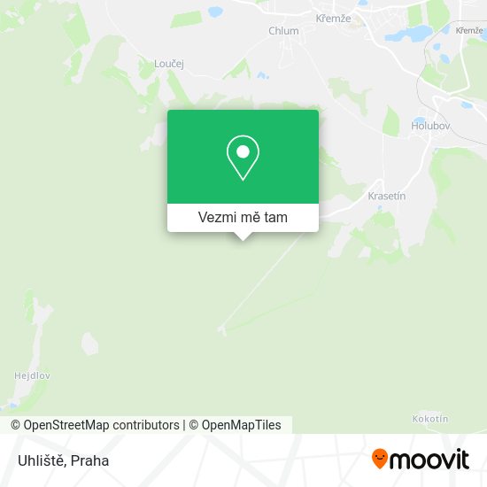 Uhliště mapa