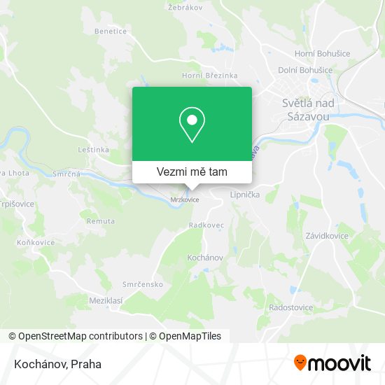 Kochánov mapa