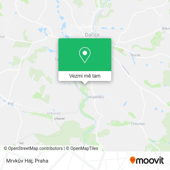 Mrvkův Háj mapa