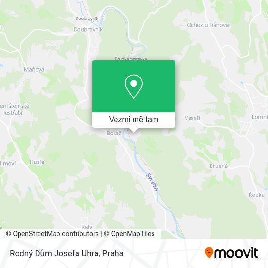 Rodný Dům Josefa Uhra mapa