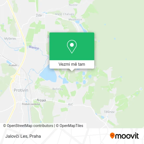 Jalovčí Les mapa