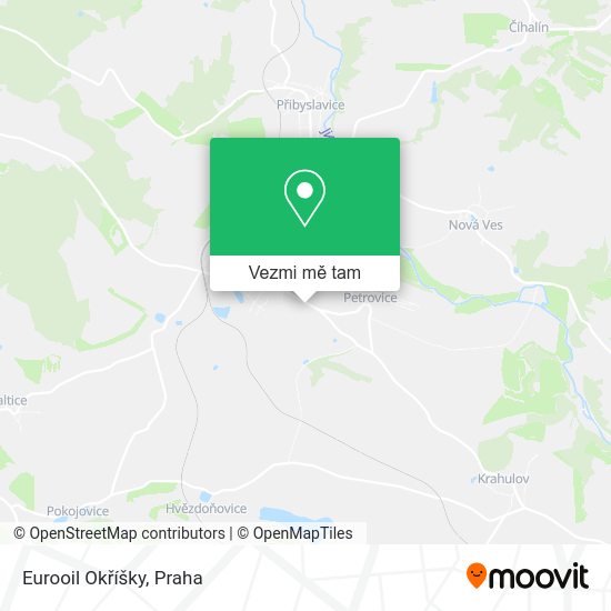 Eurooil Okříšky mapa