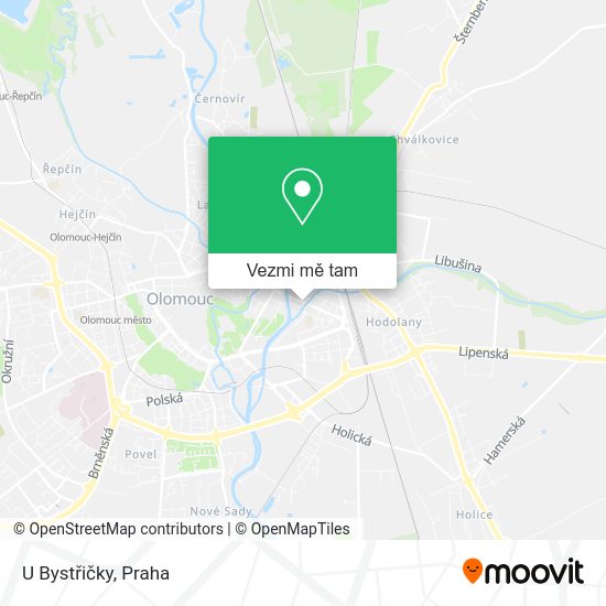 U Bystřičky mapa