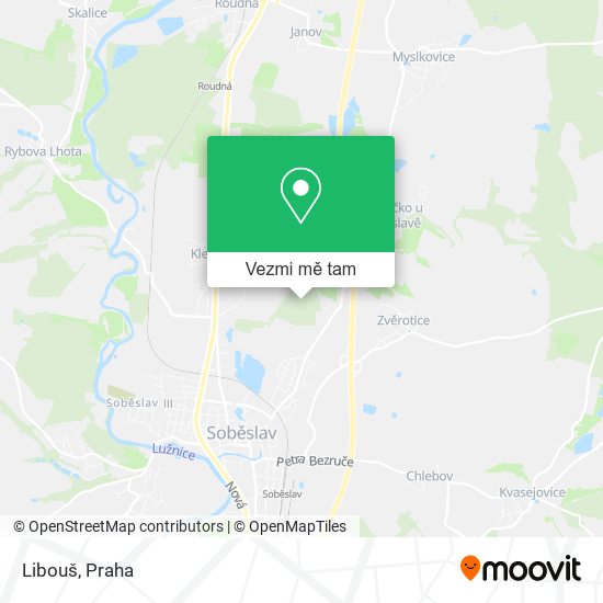 Libouš mapa