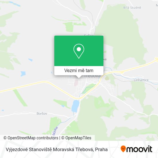 Výjezdové Stanoviště Moravská Třebová mapa