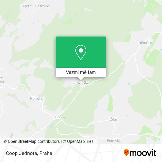 Coop Jednota mapa