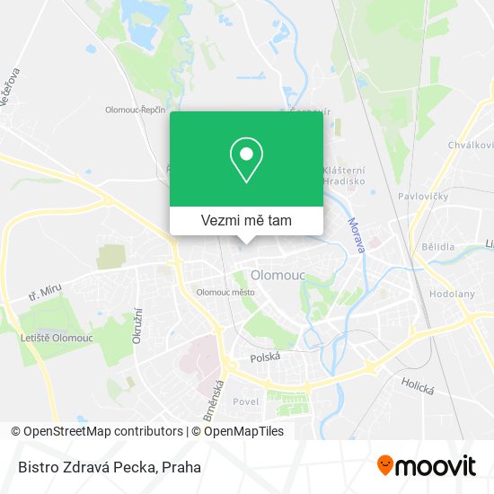Bistro Zdravá Pecka mapa