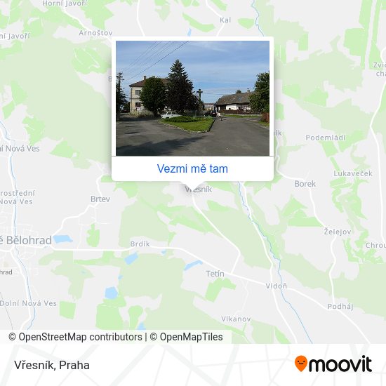 Vřesník mapa