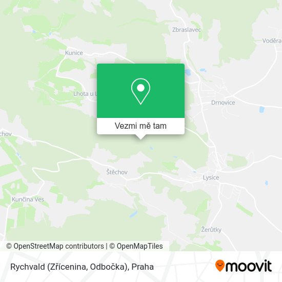 Rychvald (Zřícenina, Odbočka) mapa