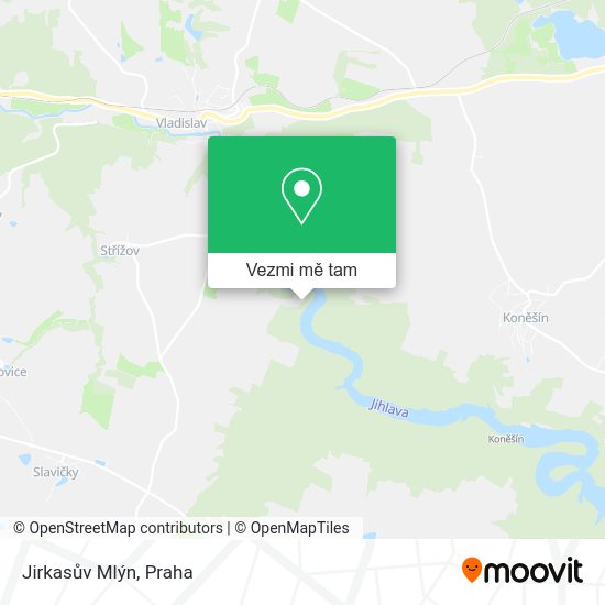 Jirkasův Mlýn mapa