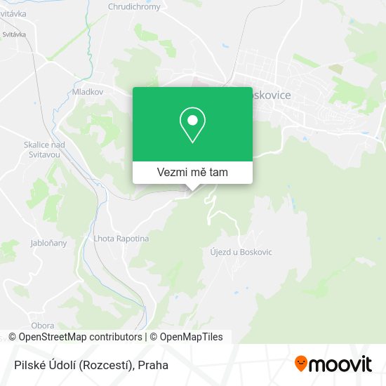 Pilské Údolí (Rozcestí) mapa