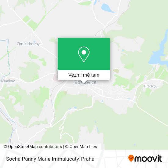 Socha Panny Marie Immalucaty mapa