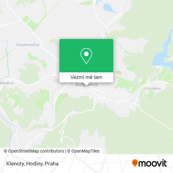 Klenoty, Hodiny mapa