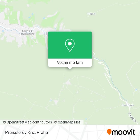Preisslerův Kříž mapa