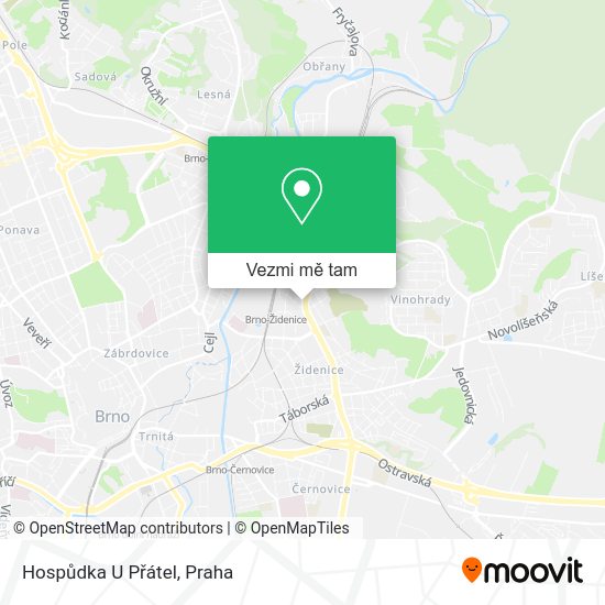 Hospůdka U Přátel mapa