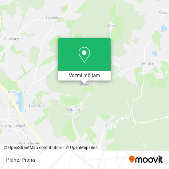 Pláně mapa