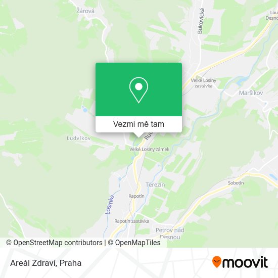 Areál Zdraví mapa
