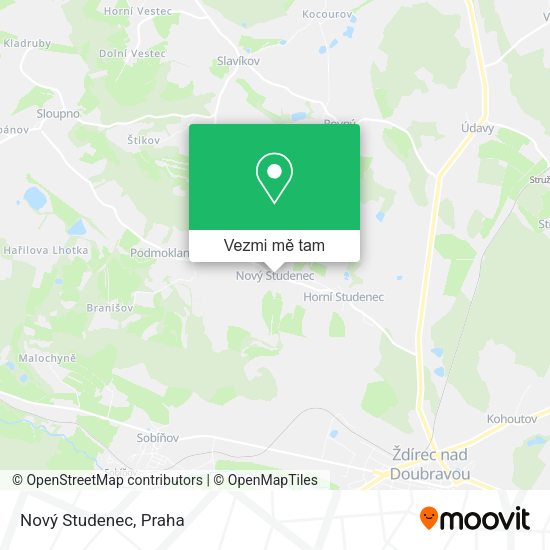Nový Studenec mapa