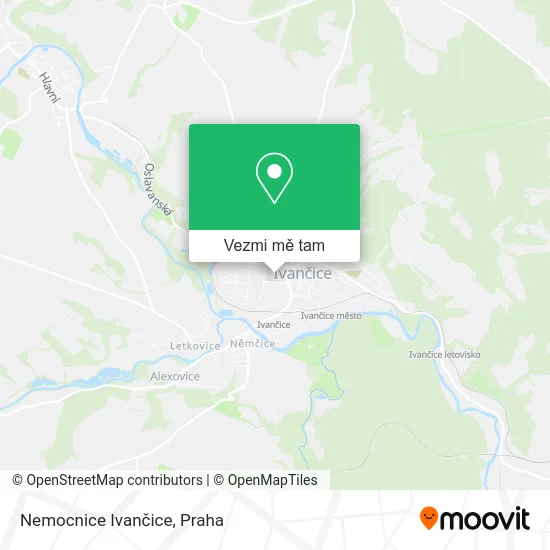 Nemocnice Ivančice mapa