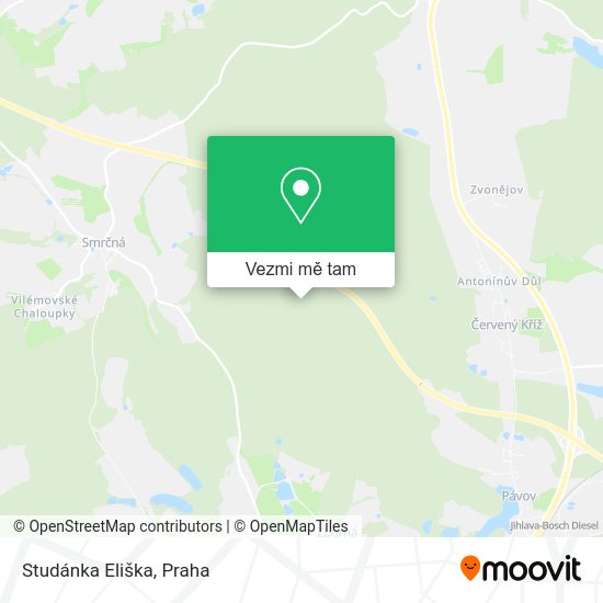 Studánka Eliška mapa