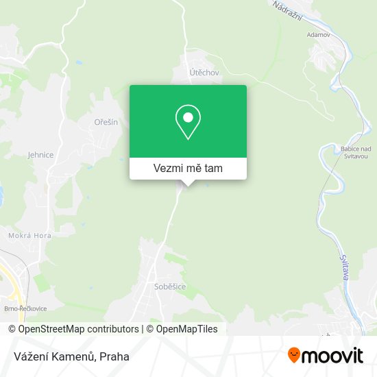 Vážení Kamenů mapa