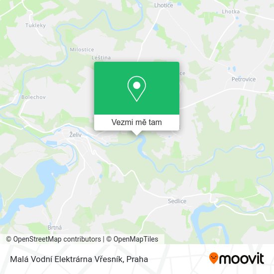 Malá Vodní Elektrárna Vřesník mapa