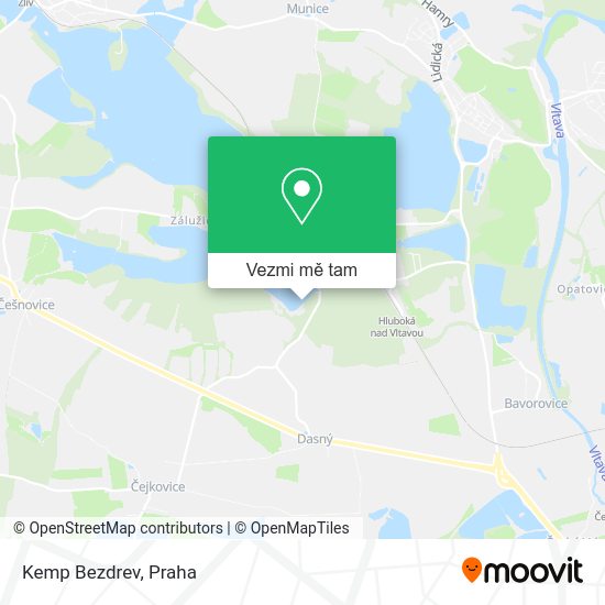 Kemp Bezdrev mapa