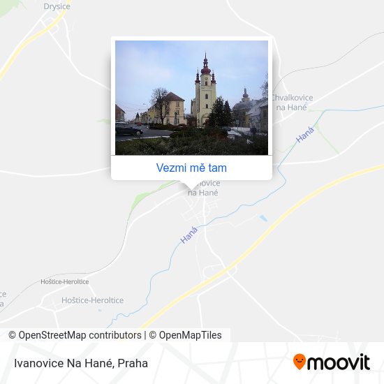 Ivanovice Na Hané mapa