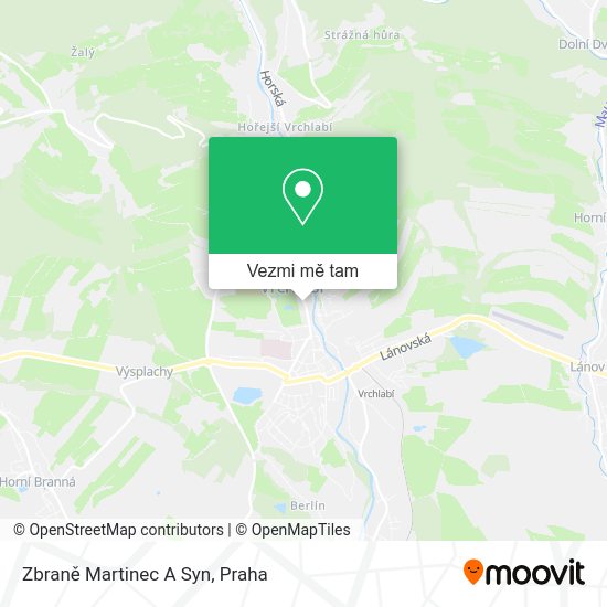 Zbraně Martinec A Syn mapa