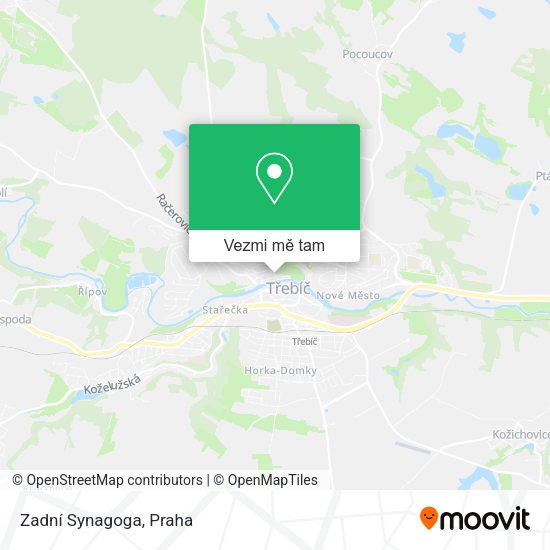 Zadní Synagoga mapa