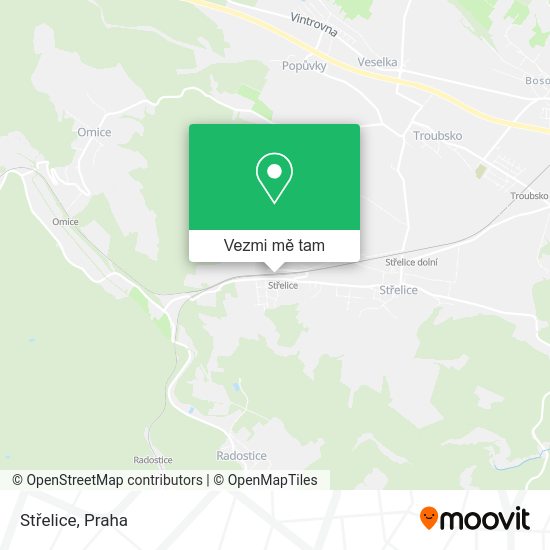 Střelice mapa