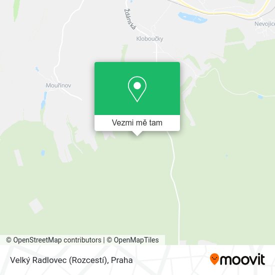 Velký Radlovec (Rozcestí) mapa