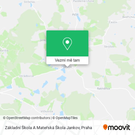 Základní Škola A Mateřská Škola Jankov mapa