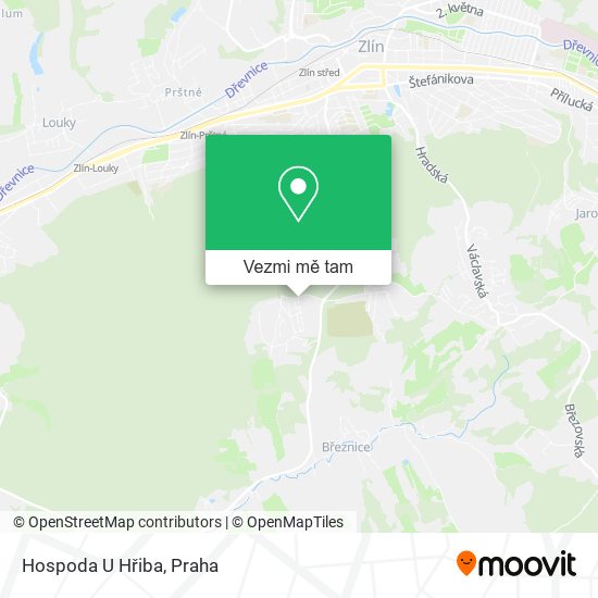 Hospoda U Hřiba mapa