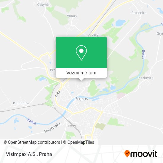 Visimpex A.S. mapa