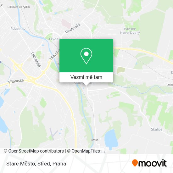 Staré Město, Střed mapa