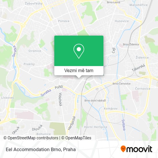 Eel Accommodation Brno mapa