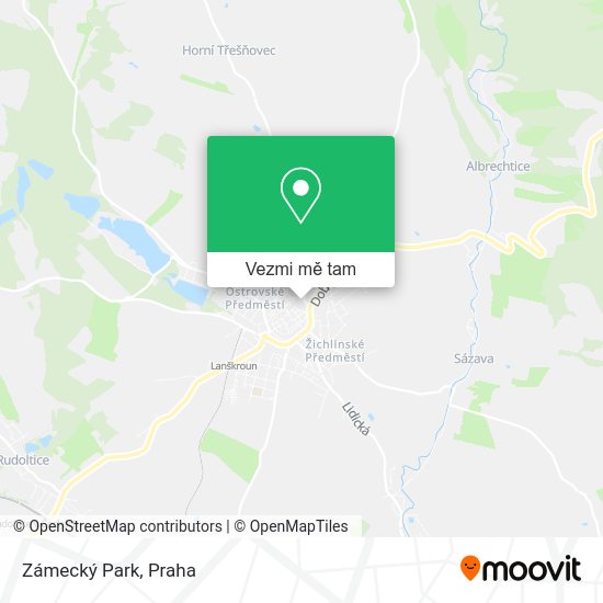 Zámecký Park mapa