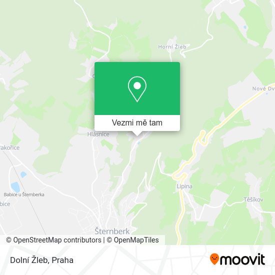 Dolní Žleb mapa