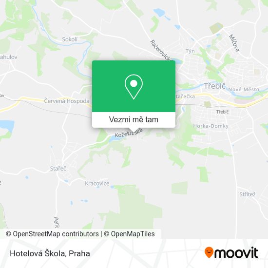 Hotelová Škola mapa