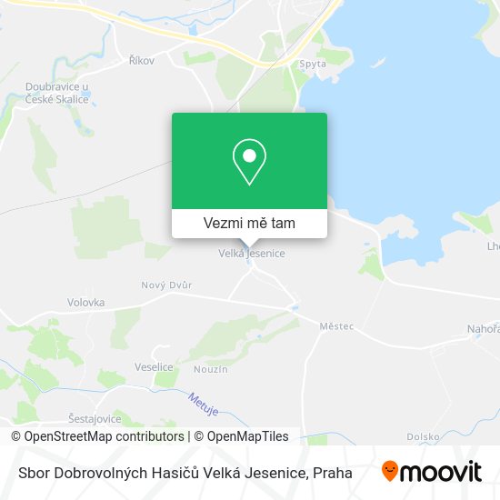 Sbor Dobrovolných Hasičů Velká Jesenice mapa