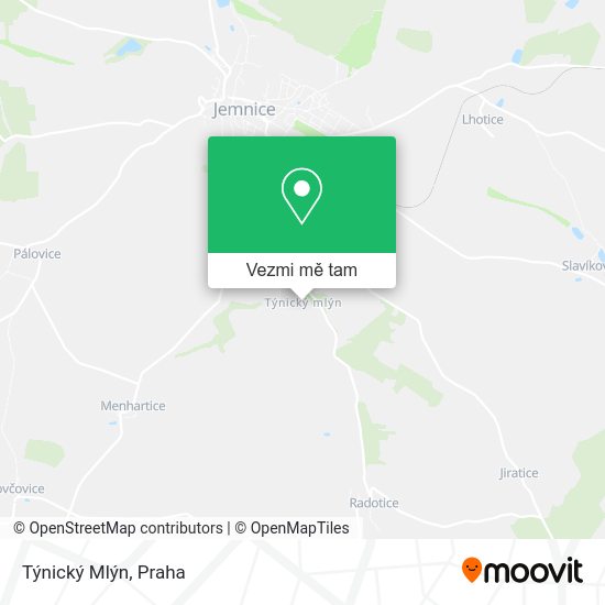 Týnický Mlýn mapa
