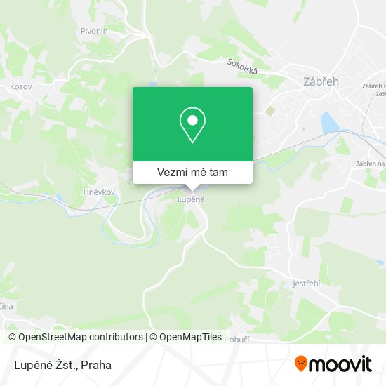 Lupěné Žst. mapa