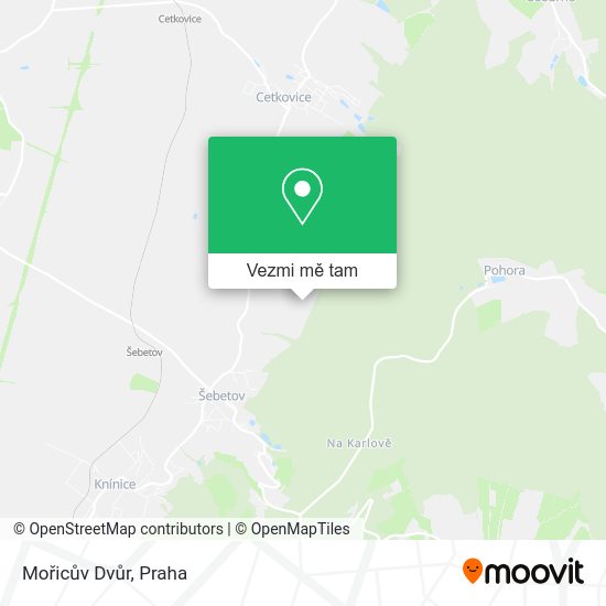 Mořicův Dvůr mapa