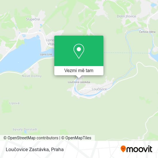 Loučovice Zastávka mapa