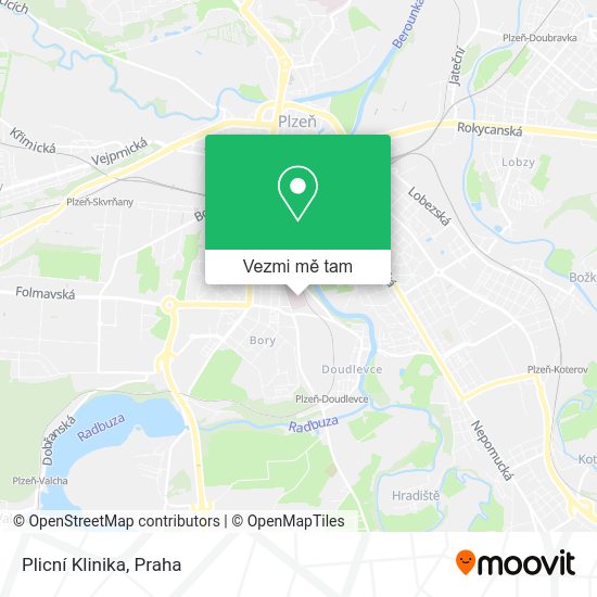 Plicní Klinika mapa