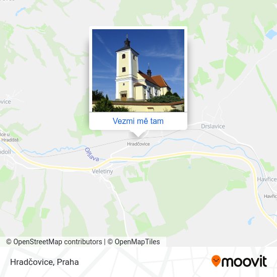 Hradčovice mapa