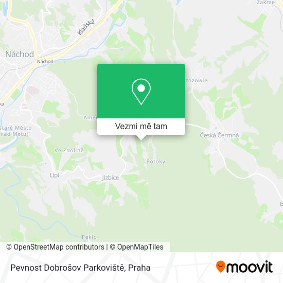 Pevnost Dobrošov Parkoviště mapa
