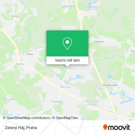 Zelený Háj mapa